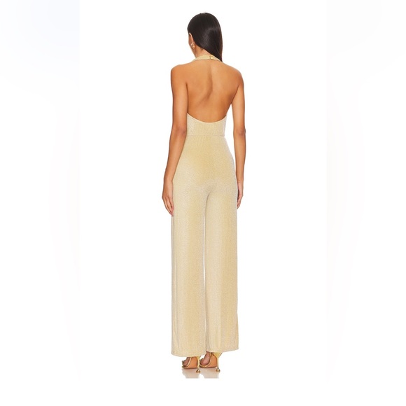 Saffron Cowl Neck Jumpsuit in Gold - XS Revolve - Picture 4 of 5